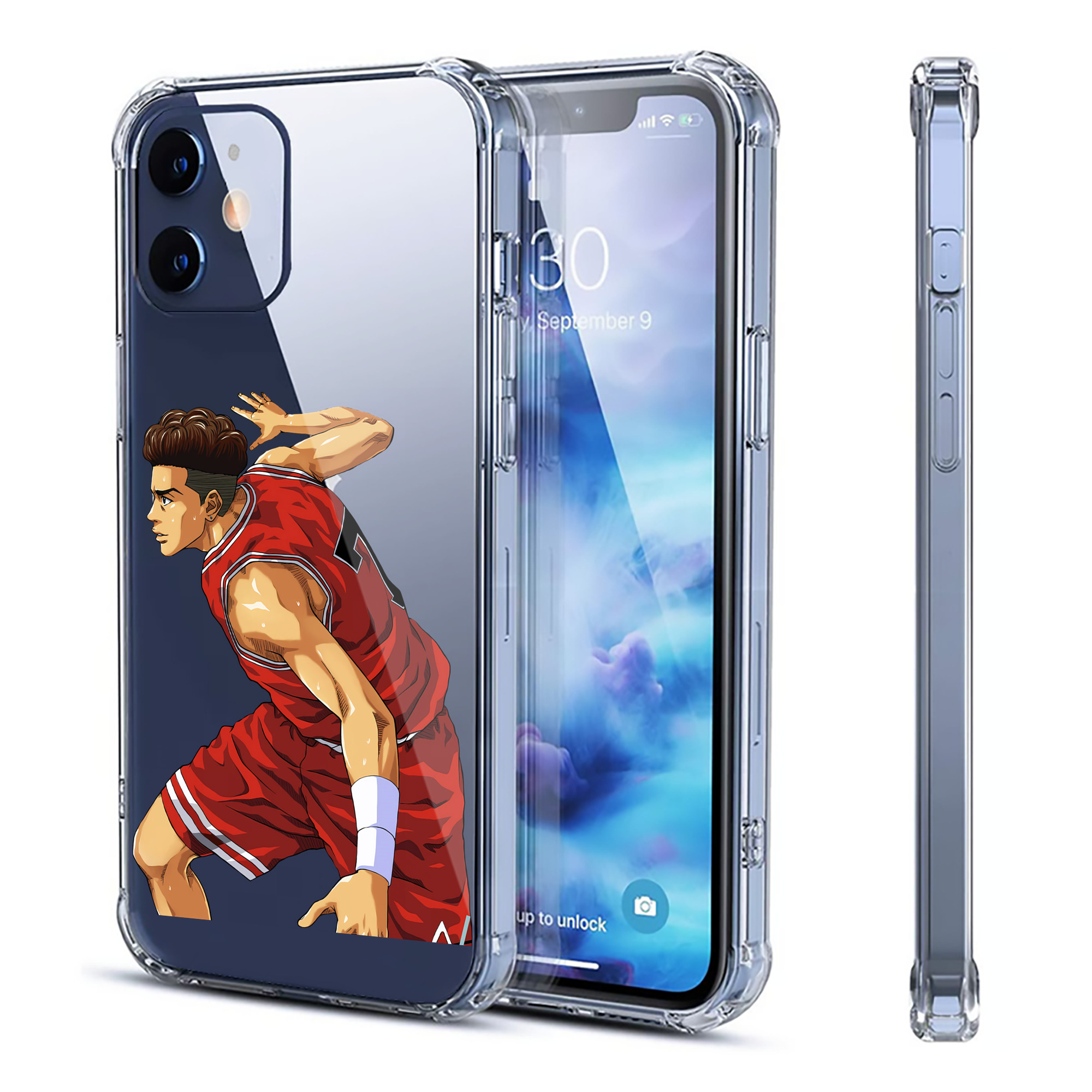 （画像用） SLAM DUNK／スラムダンク 【iPhone 12シリーズ対応】透明スマホケース（クリアソフトケース）